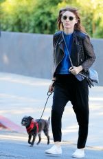 ROONEY MARA Out with Her Dog in New York 08/17/2016