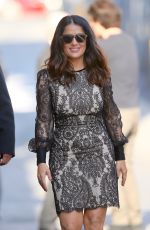SALMA HAYEK Arrives at Jimmy Kimmel Live in Hollywood 08/02/2016