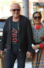 SALMA HAYEK Out and About in Beverly Hills 08/29/2016