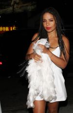 SANAA LATHAN Night Out in West Hollywood 08/21/2016