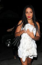 SANAA LATHAN Night Out in West Hollywood 08/21/2016