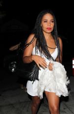 SANAA LATHAN Night Out in West Hollywood 08/21/2016