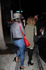 SARAH HYLAND and NICOLE SCHERZINGER Night Out in West Hollywood 08/16/2016
