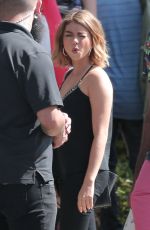 SARAH HYLAND on the Set of 
