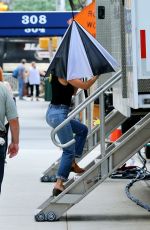 SCARLETT JOHANSSON on the Set of 
