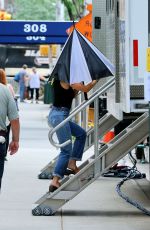SCARLETT JOHANSSON on the Set of 