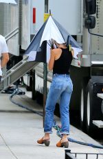 SCARLETT JOHANSSON on the Set of 