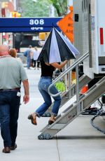 SCARLETT JOHANSSON on the Set of 
