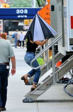 SCARLETT JOHANSSON on the Set of 