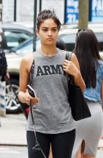 SHANINA SHAIK Walks Her Dog Out in new York 08/18/2016