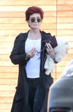 SHARON OSBOURNE Out with Her Dog in Beverly Hills 08/08/2016
