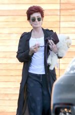 SHARON OSBOURNE Out with Her Dog in Beverly Hills 08/08/2016