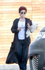 SHARON OSBOURNE Out with Her Dog in Beverly Hills 08/08/2016