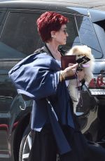 SHARON OSBOURNE Out with Her Dog in Beverly Hills 08/08/2016