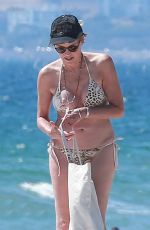 SHARON STONE in Bikini at a Beach in Venice 08/12/2016