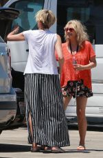 SHARON STONE Out and About in Venice Beach 08/11/2016