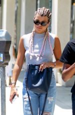 SOFIA RICHIE in RIpped Jeans Out in Beverly Hills 08/03/2016