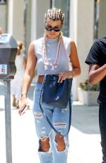 SOFIA RICHIE in RIpped Jeans Out in Beverly Hills 08/03/2016