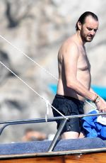 SOPHIE MARCEAU in Bikini at a Boat in Capri 07/31/2016