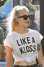 SOPHIE TURNER Out and About in West Hollywood 08/18/2016