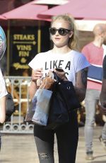 SOPHIE TURNER Out and About in West Hollywood 08/18/2016