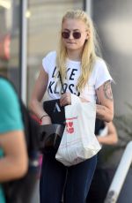 SOPHIE TURNER Out Shopping in Los Angeles 08/23/2016
