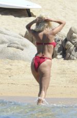 VICTORIA SOLVSTEDT in Swimsuit at a Beach in Porto Cervo 08/03/2016