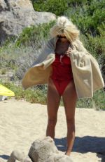 VICTORIA SOLVSTEDT in Swimsuit at a Beach in Porto Cervo 08/03/2016