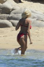 VICTORIA SOLVSTEDT in Swimsuit at a Beach in Porto Cervo 08/03/2016