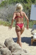 VICTORIA SOLVSTEDT in Swimsuit at a Beach in Porto Cervo 08/03/2016