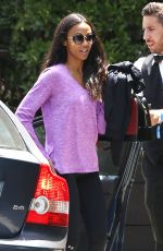 ZOE SALDANA Out in Beverly Hills 08/05/2016