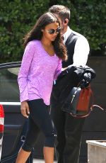 ZOE SALDANA Out in Beverly Hills 08/05/2016