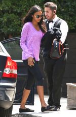ZOE SALDANA Out in Beverly Hills 08/05/2016