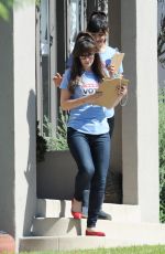 ZOOEY DESCHANEL on the Set of 