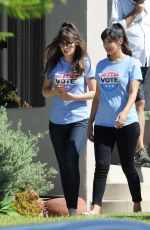 ZOOEY DESCHANEL on the Set of 