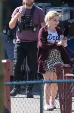 ABIGAIL BRESLIN on the set of 