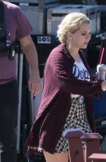 ABIGAIL BRESLIN on the set of 