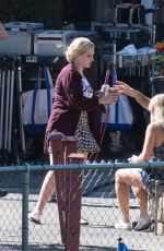 ABIGAIL BRESLIN on the set of 