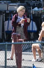 ABIGAIL BRESLIN on the set of 