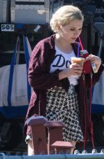 ABIGAIL BRESLIN on the set of 
