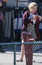 ABIGAIL BRESLIN on the set of 