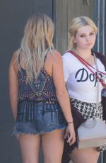 ABIGAIL BRESLIN on the set of 