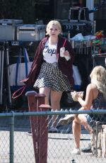 ABIGAIL BRESLIN on the set of 