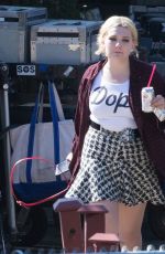 ABIGAIL BRESLIN on the set of 