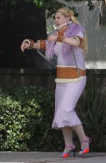 ABIGAIL BRESLIN on the Set of "Scream Queens