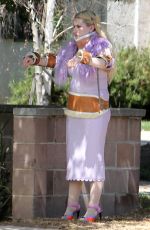 ABIGAIL BRESLIN on the Set of "Scream Queens