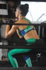 ADRIANA LIMA at a Gym Session Photoshoot in New York 09/062016
