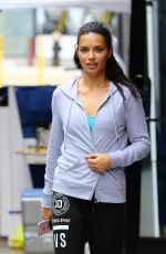 ADRIANA LIMA at a Gym Session Photoshoot in New York 09/062016