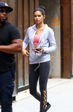ADRIANA LIMA at a Gym Session Photoshoot in New York 09/062016