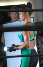 ADRIANA LIMA at a Gym Session Photoshoot in New York 09/062016